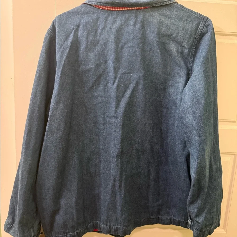 Vintage Americana‎ Cottagecore Blair Red and Blue Star Patterned Jacket Size L